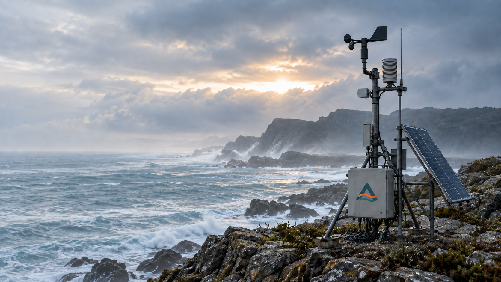 Arkweather remote field station on a rugged coastal site