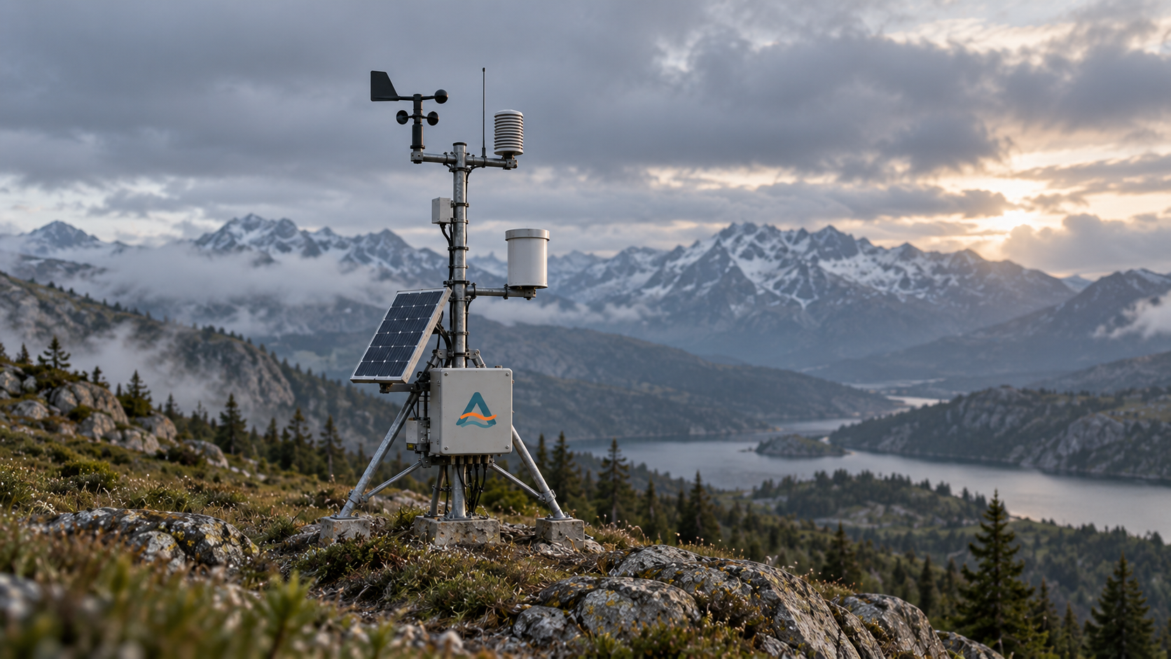 Arkweather meteorological station deployed on a high alpine site